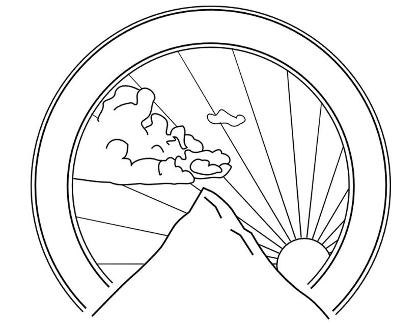 mountain climbing coloring pages