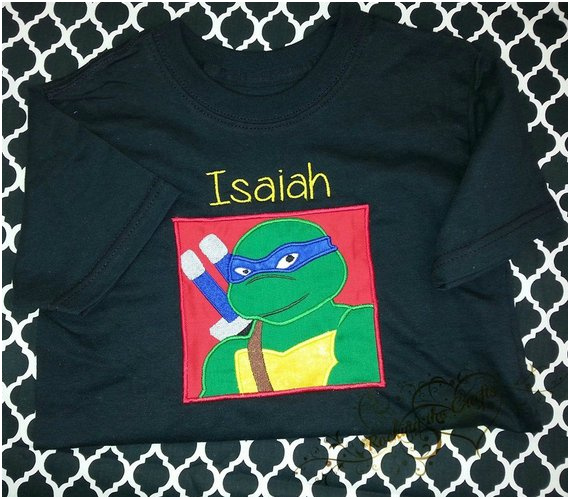 chemise de tortue ninja avec nom