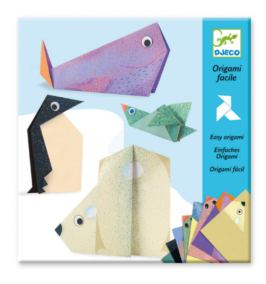 kit creatif origami facile les animaux polaires djeco 1729