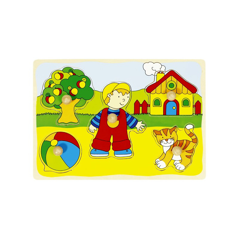 673 puzzle enfant en bois maison jardin 5 pieces