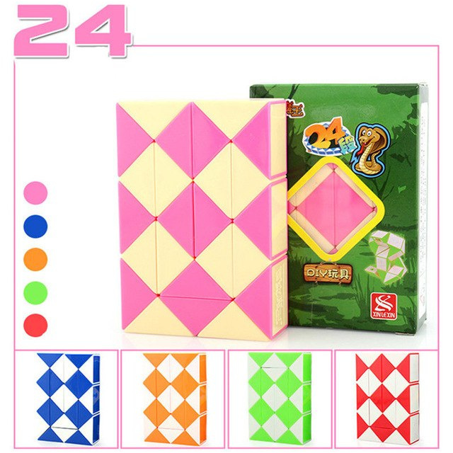 3D Coloré Magique Règle 24 Segments Twist Serpent Cube Puzzle Jouets éducatifs Enfant pour Enfants s6D41tS p 8450