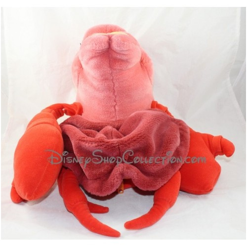 2419 peluche range pyjama crabe sebastien disney la petite sirene rouge 50 cm