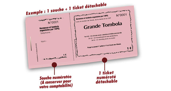 Ticket De Tombola Nouveau Tombola Organiser Imprimer Vos Tickets De Tombola