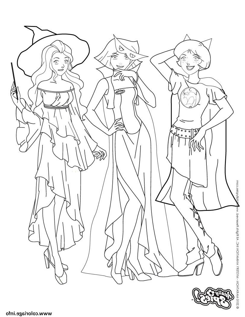 totally spies halloween coloriage