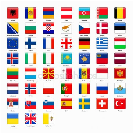 stockillustratie set vlaggen van alle landen