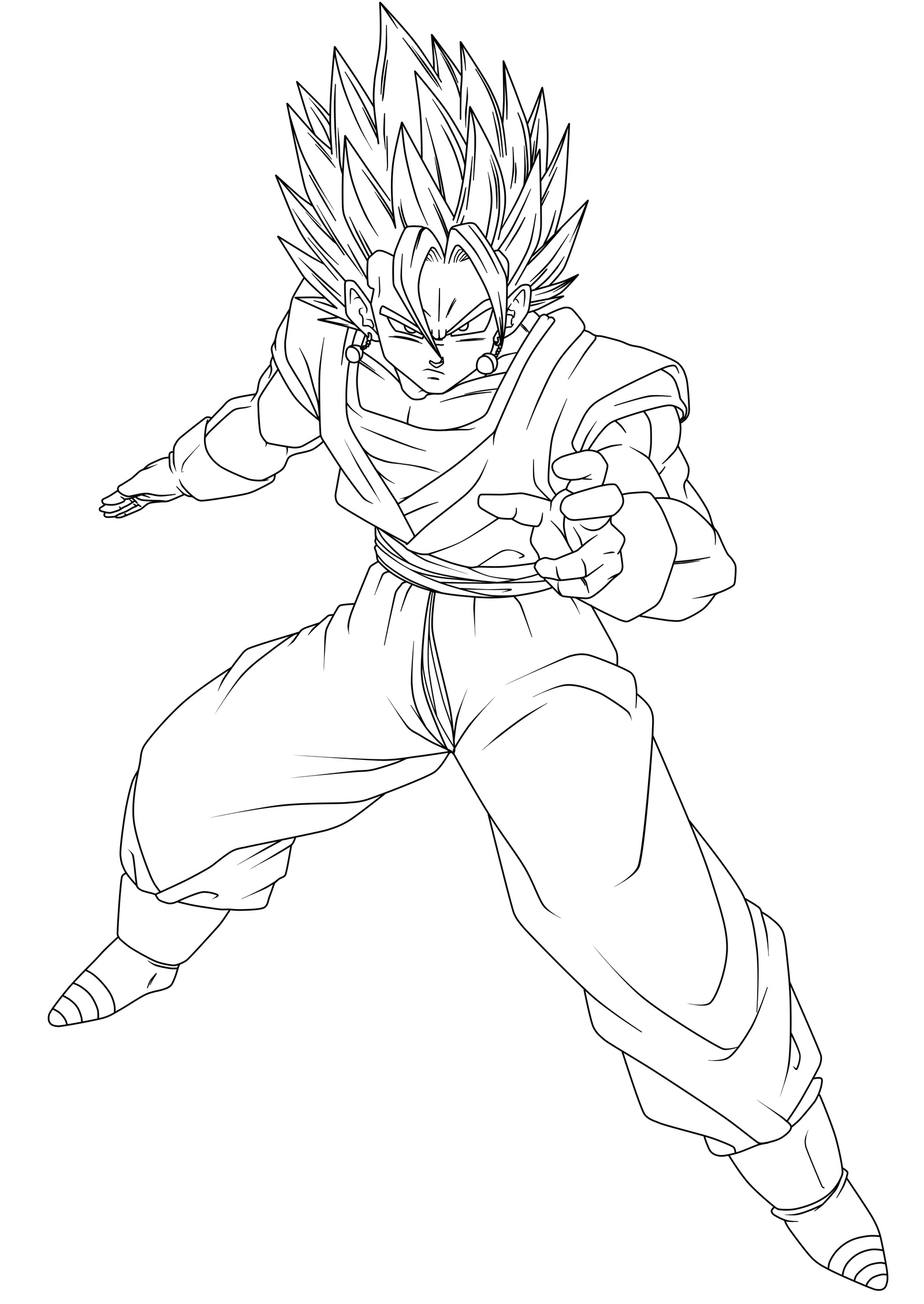 vegito coloring pages sketch templates