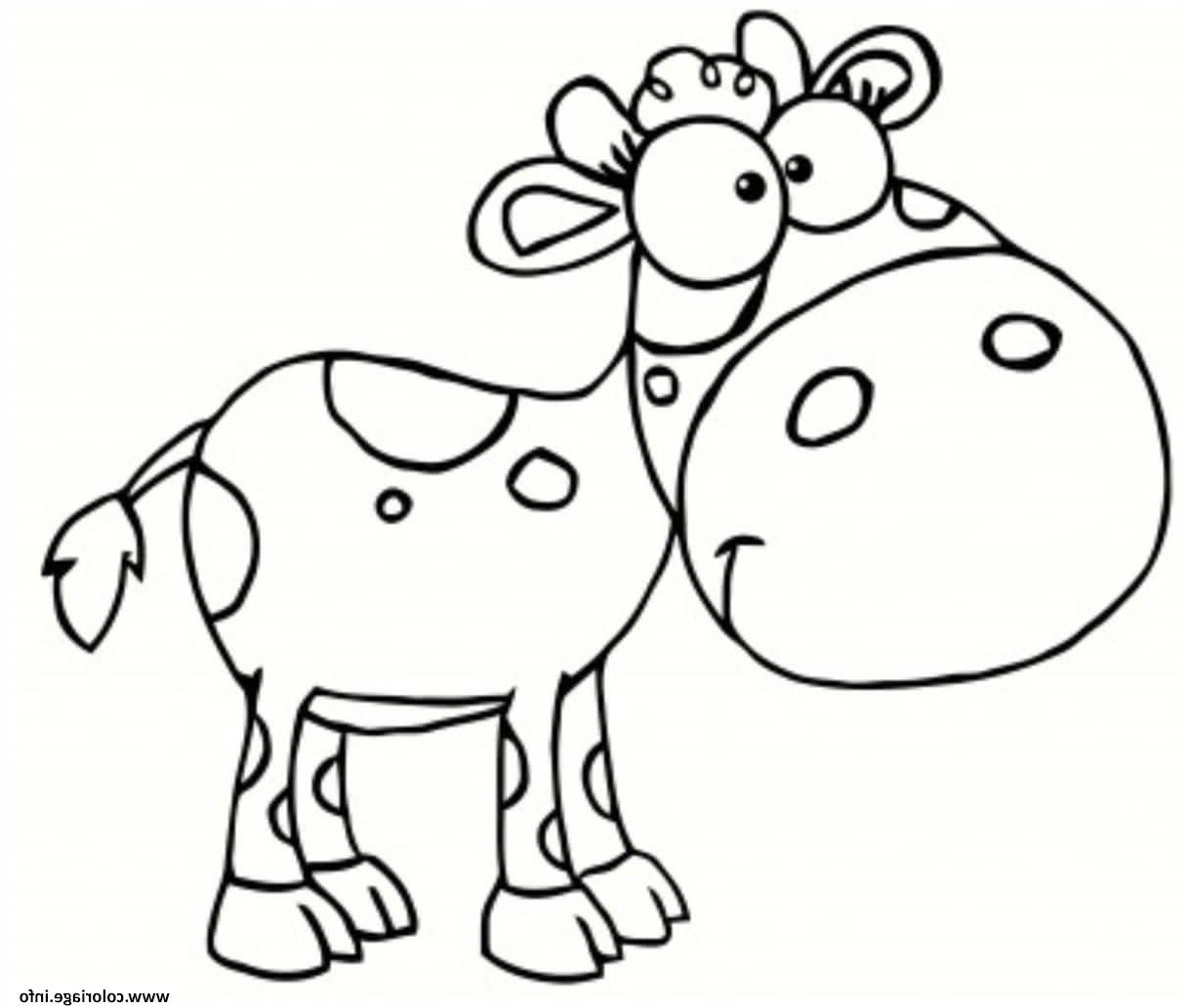 vache animaux de la ferme rigolo coloriage dessin