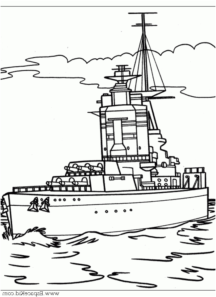 coloriage bateau de guerre