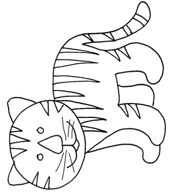 coloriage tigre bebe