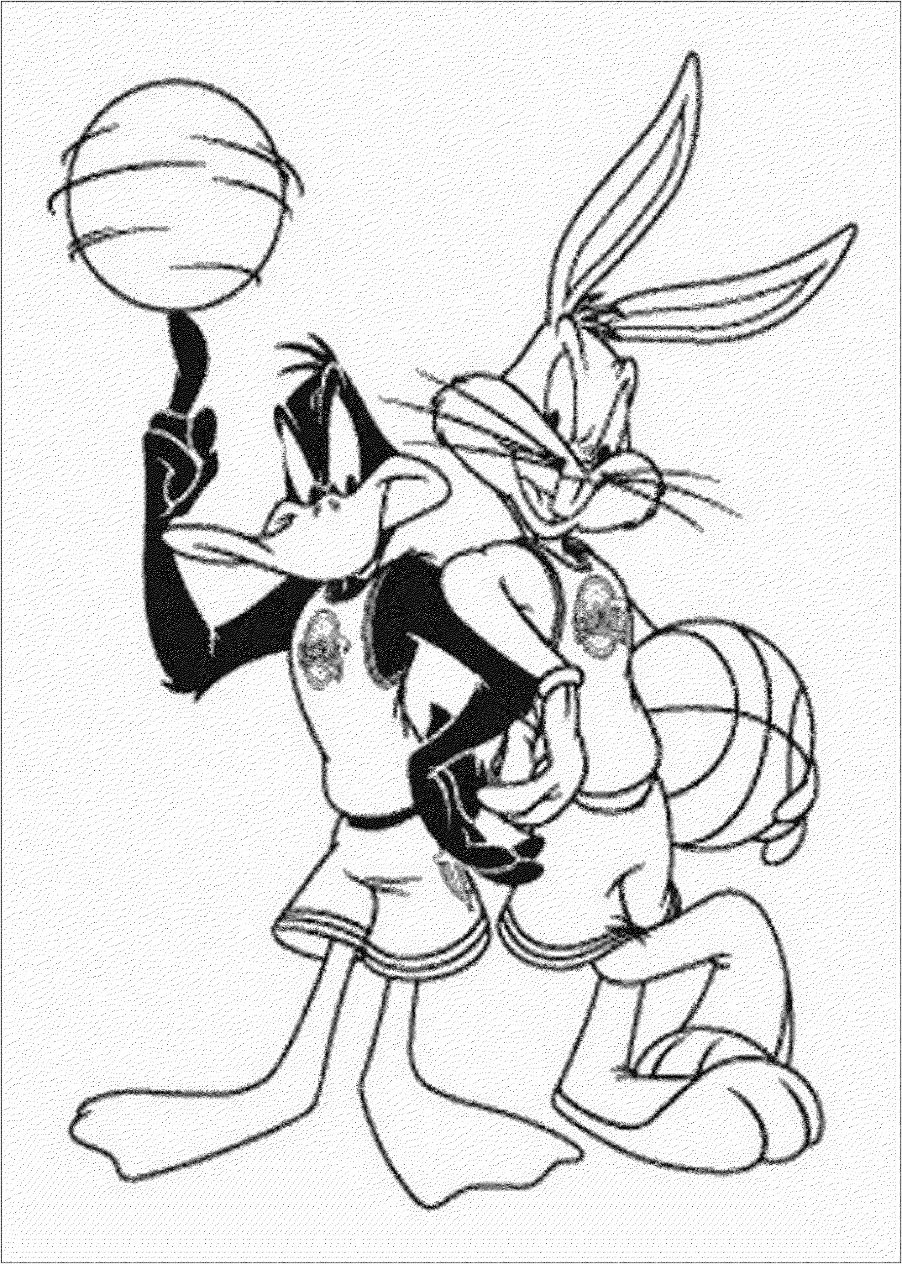 bugs bunny basketball coloring pages