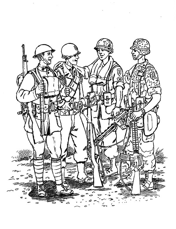 military nation coloring pages