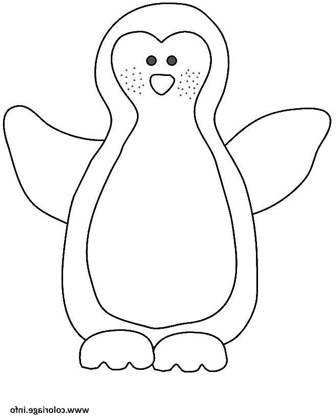 pingouin simple coloriage