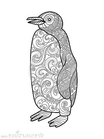 illustration stock livre de coloriage de pingouin pour le vecteur d adultes image