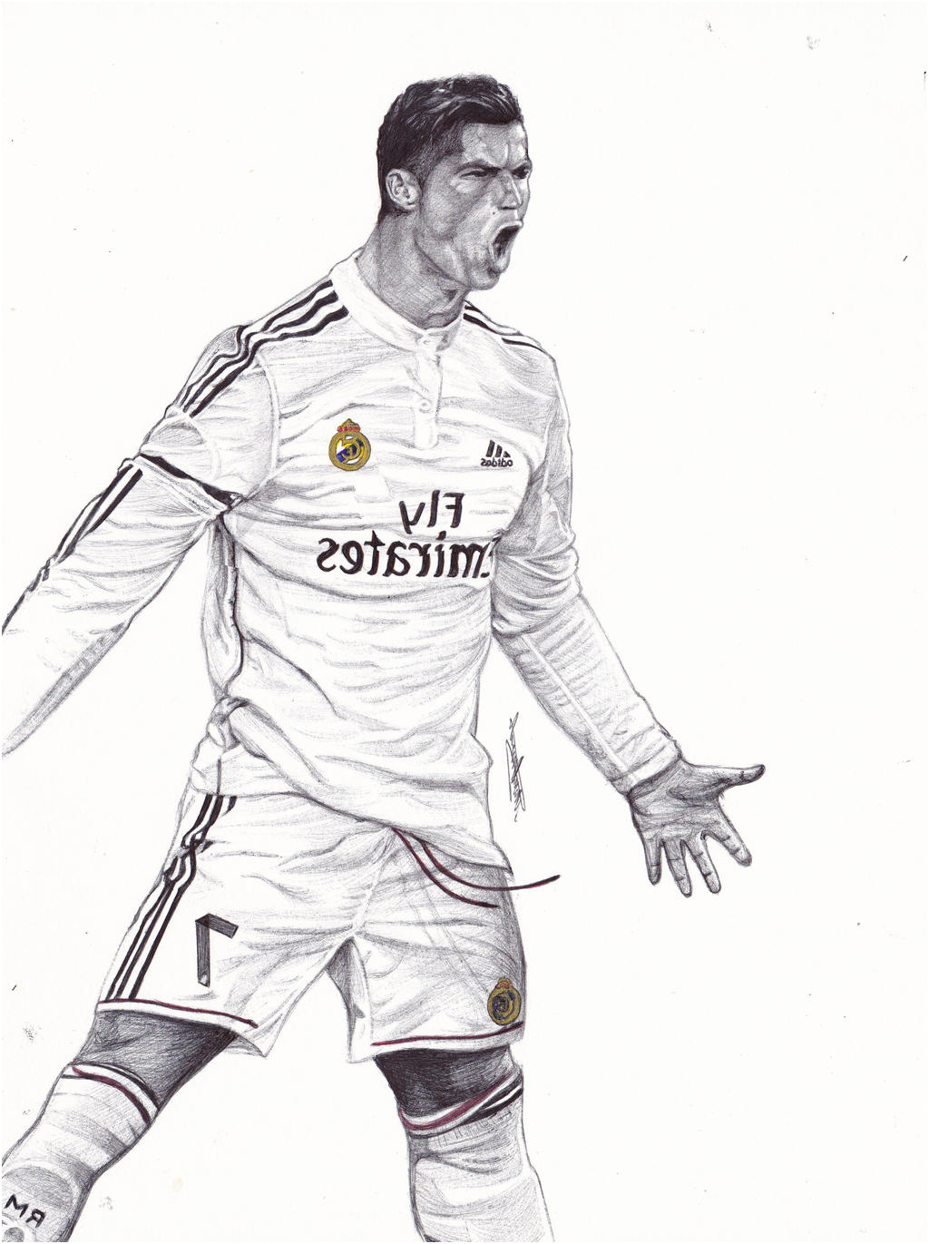 Cristiano Ronaldo Ballpoint Pen Drawing