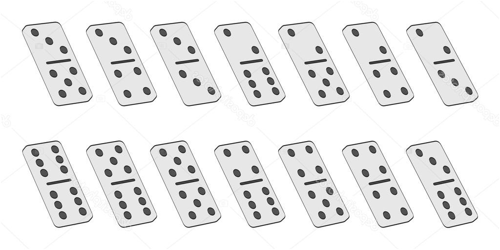 stock photo 2d cartoon illustration of domino