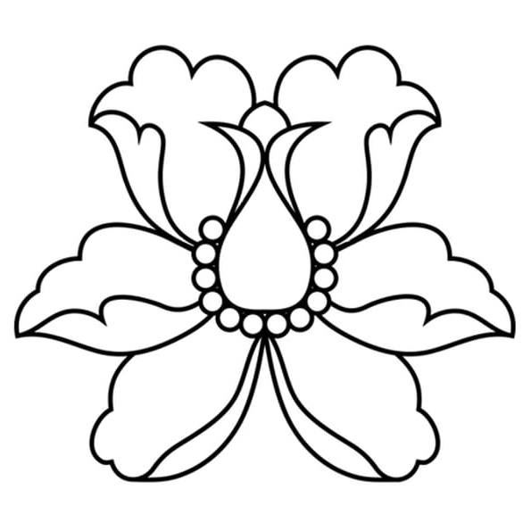 fleur de lotus stylisee coloriage