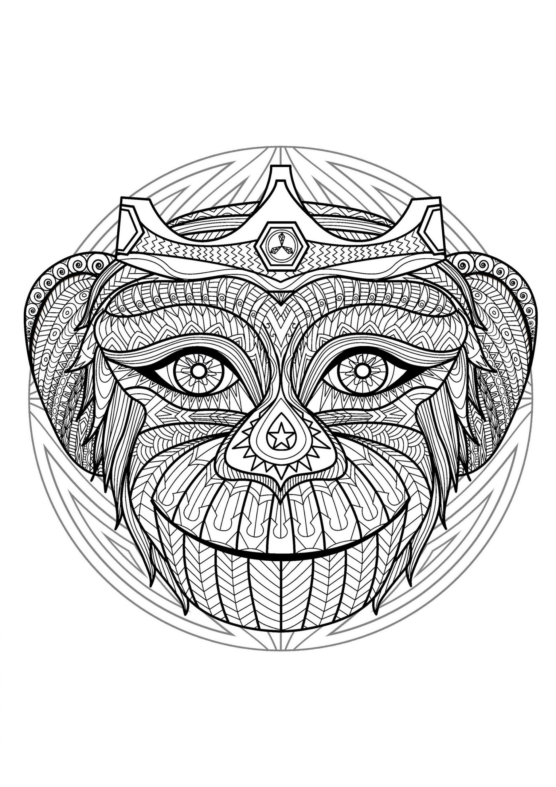 image=mandalas coloring mandala monkey head 2 1