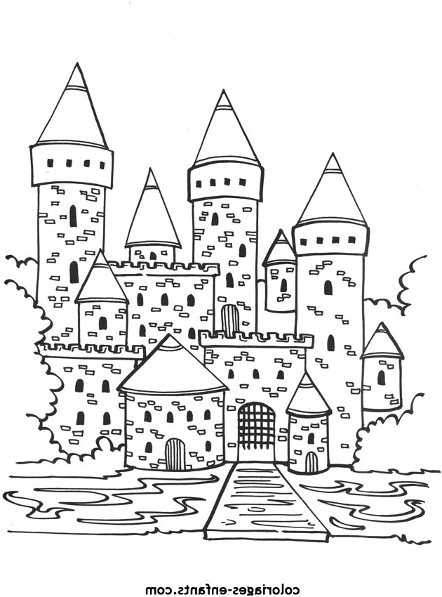 coloriage magique de chateau