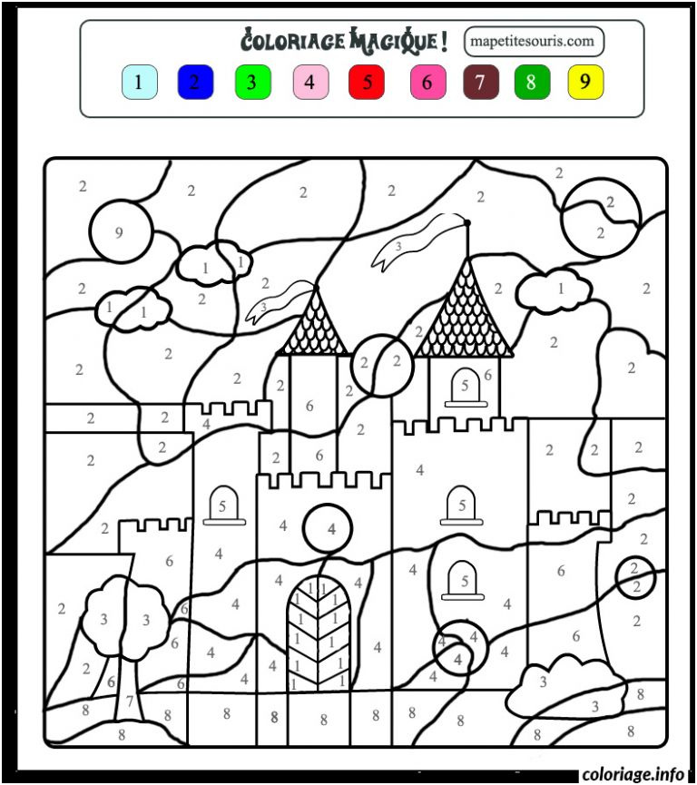 royaume dessin inspirant images coloriage magique chateau royaume facile dessin