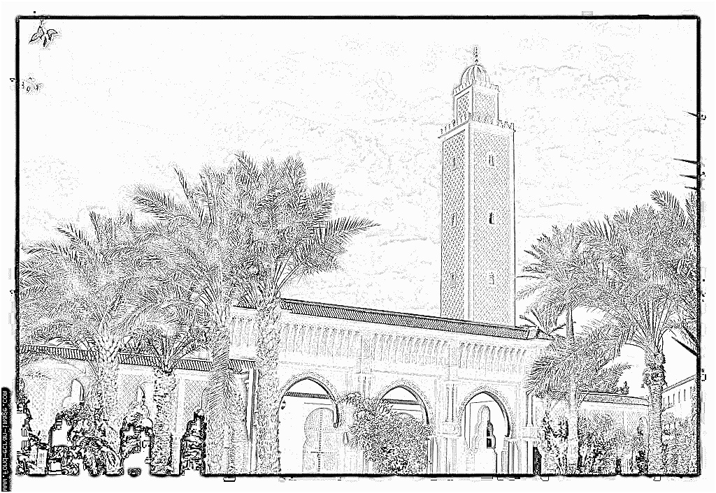 coloriage mosquee maroc resolution de l ecran maroc marrakech