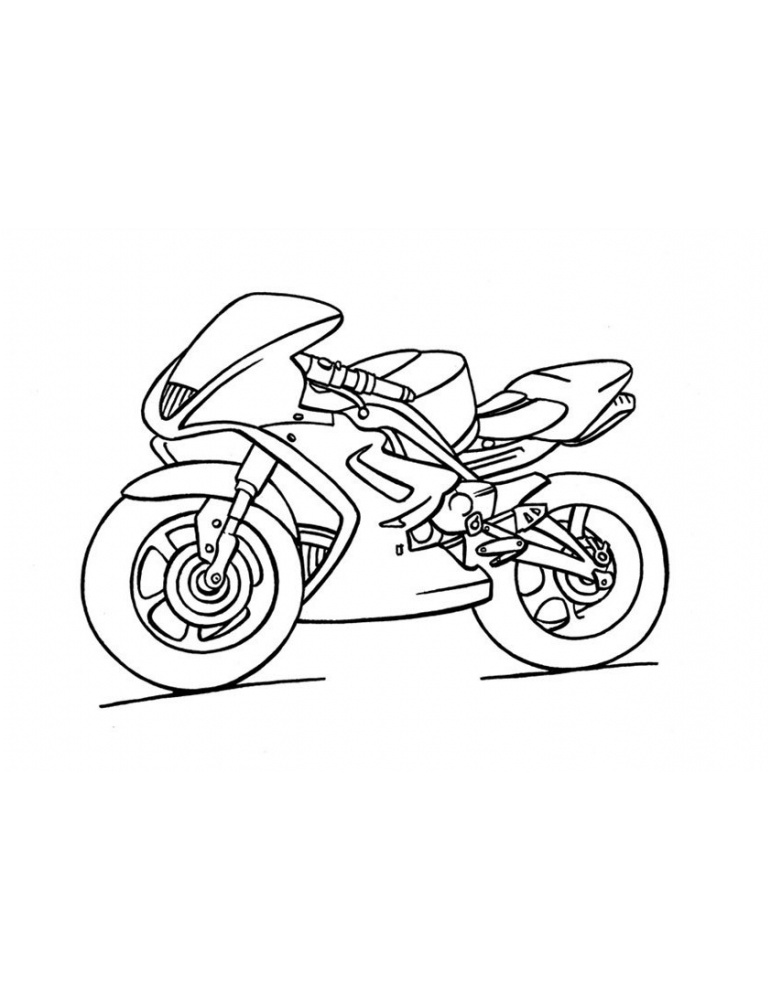 dessin moto kawasaki imprimer