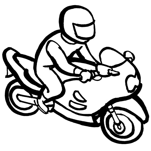 coloriage moto police
