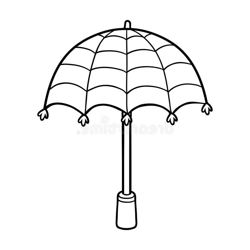 stock illustration coloring book children umbrella cute image