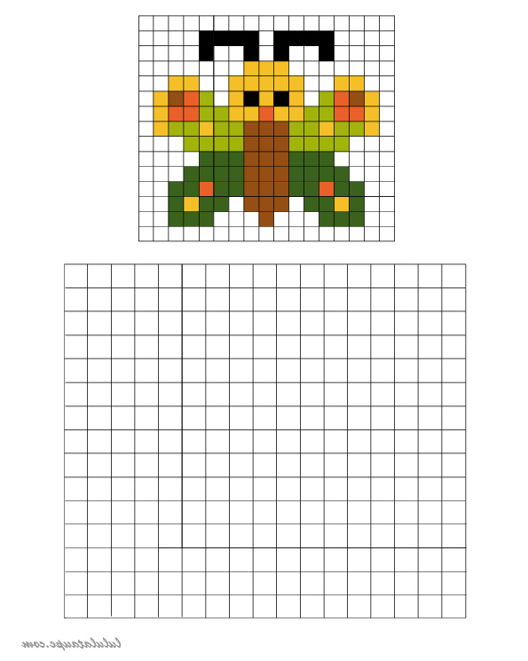 grille pixel art vierge a4