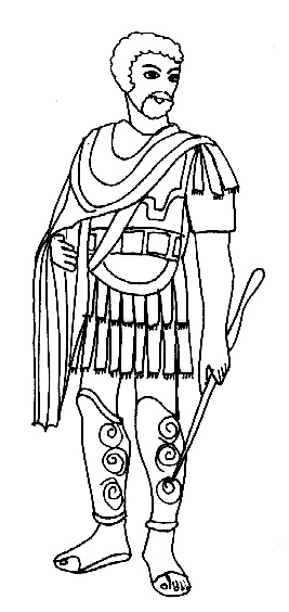 coloriage magique soldat romain