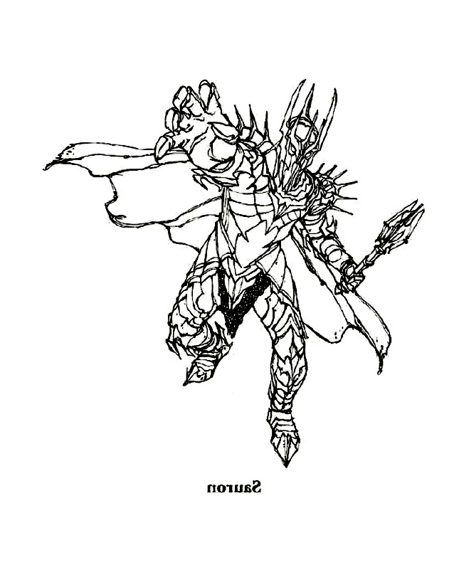 sauron coloring pages sketch templates