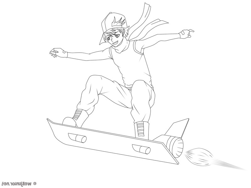 dessin imprimer skateboard