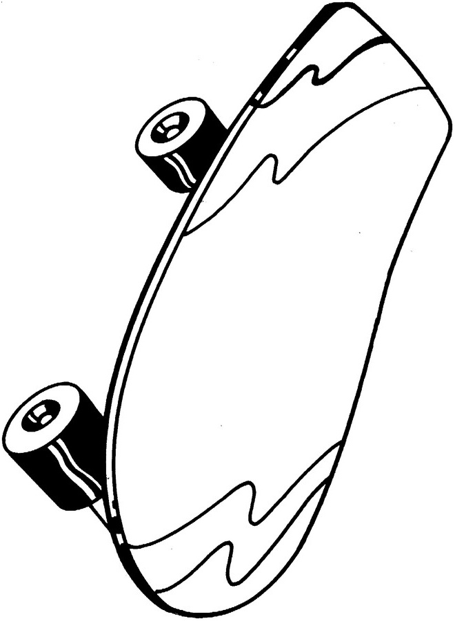skateboard en noir et blanc