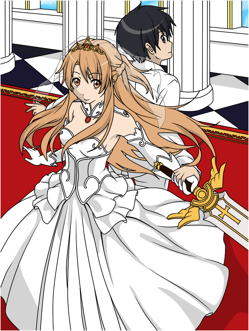 Sword Art line kirito and asuna wedding