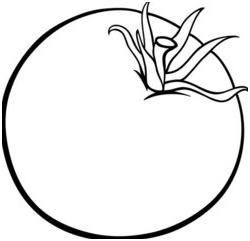 tomato ve able cartoon for coloring book