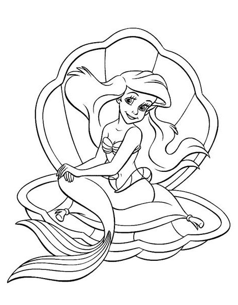 ariel mermaid tale coloring pages