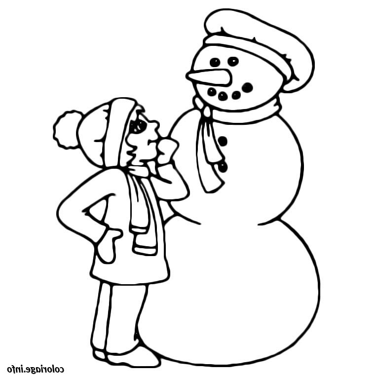 fille bonhomme de neige coloriage 2328