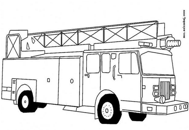 coloriage d un camion de pompiers