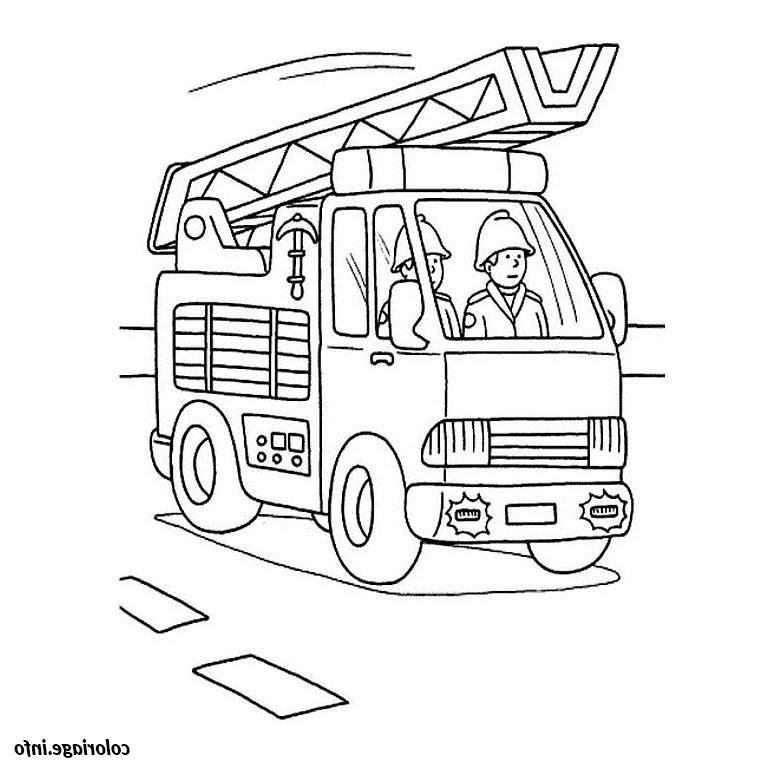 camion pompier coloriage 2234