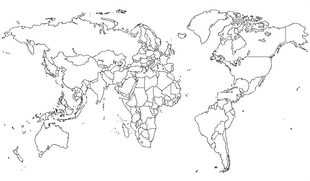 coloriage carte du monde gratuit coloriage carte du monde mon a colorier en ligne vierge abicon