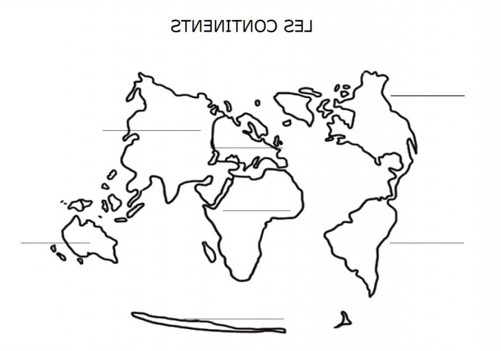 carte continent vierge imprimer