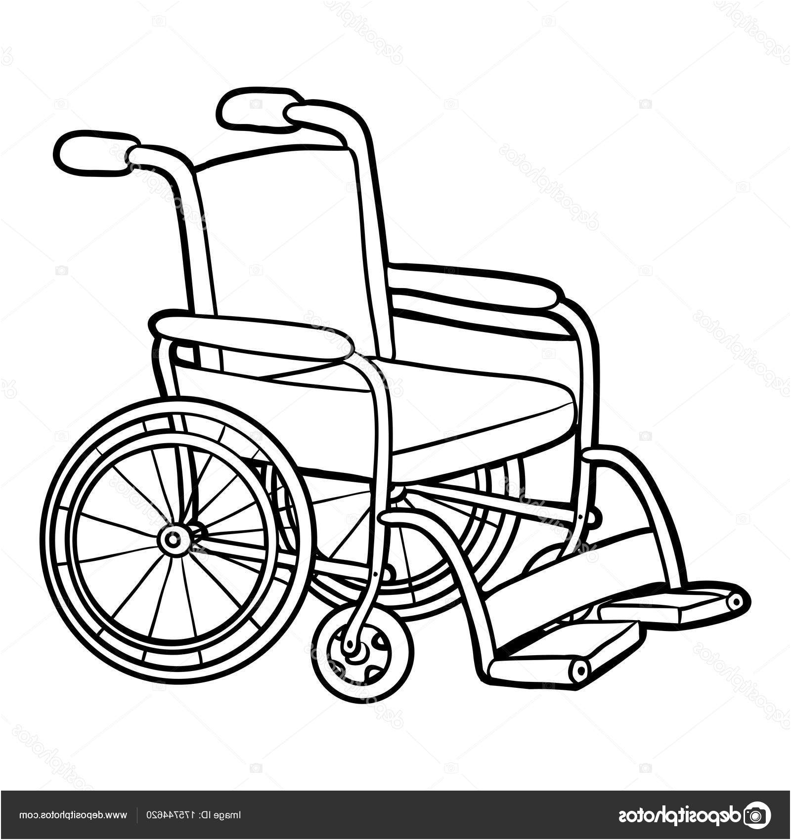 stock illustration coloring book wheelchair
