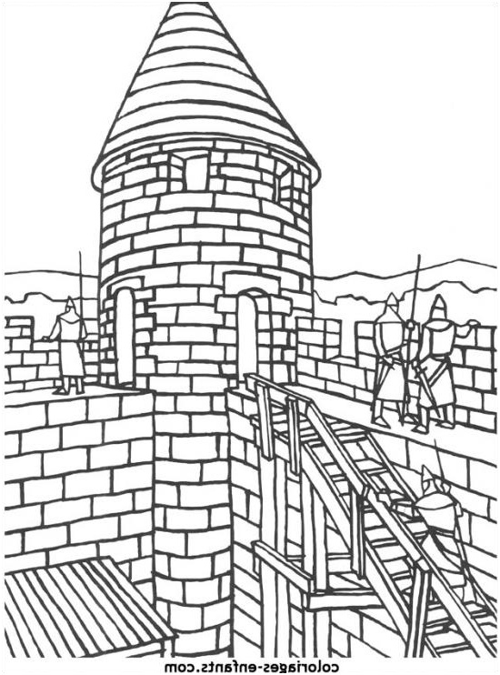 coloriages chateaux forts 09
