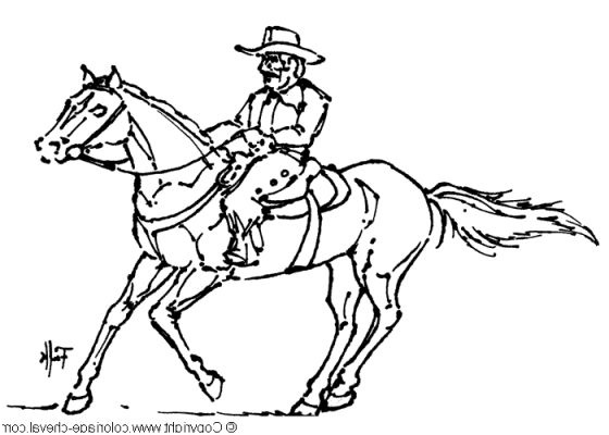 dessin de cheval avec un cavelier