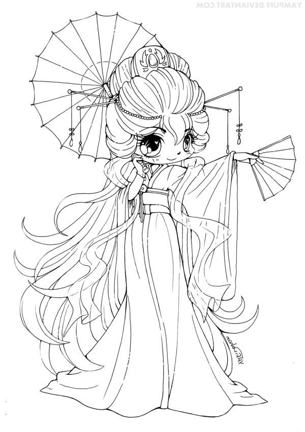 chibi anime coloring pages