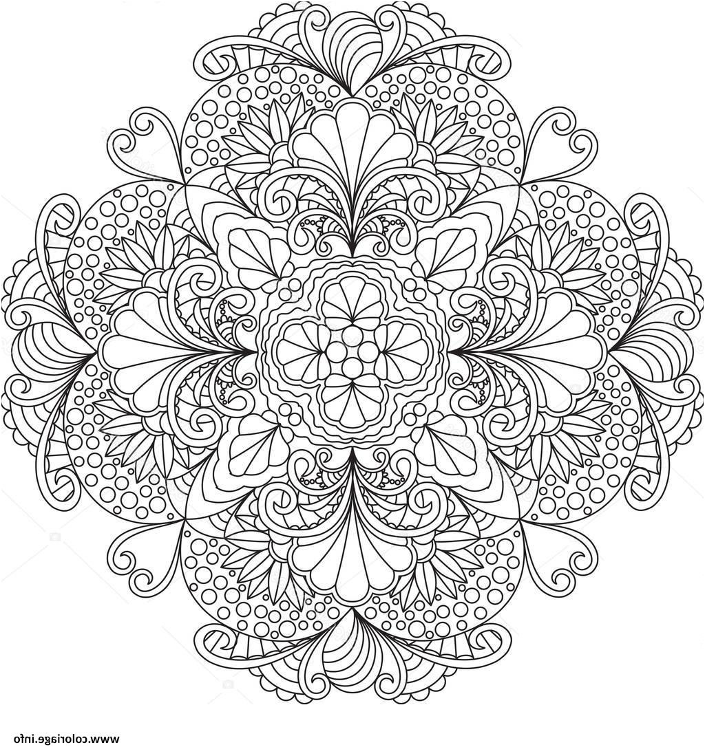 flowers mandala coloriage