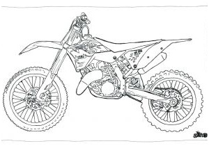 coloriage motocross ktm a imprimer dessin de moto ktm