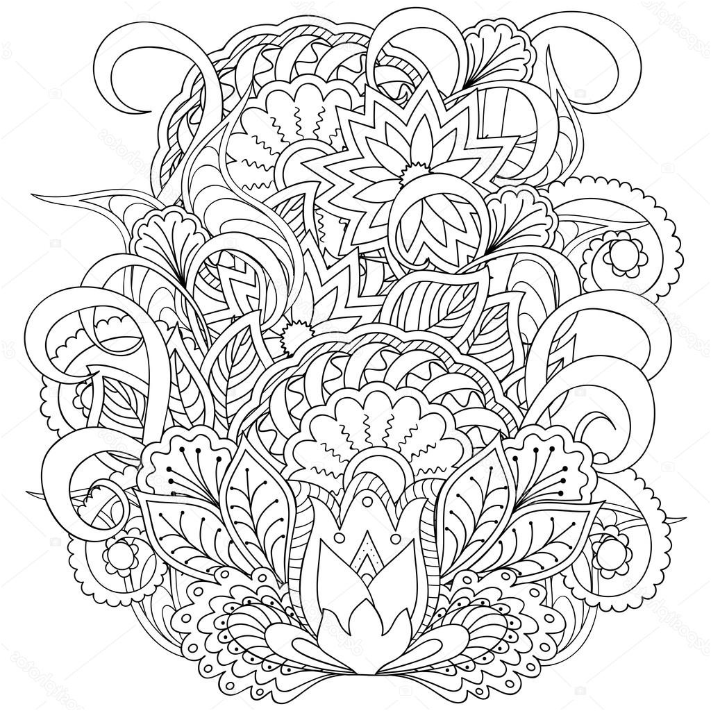 stock illustration image for adult coloring page