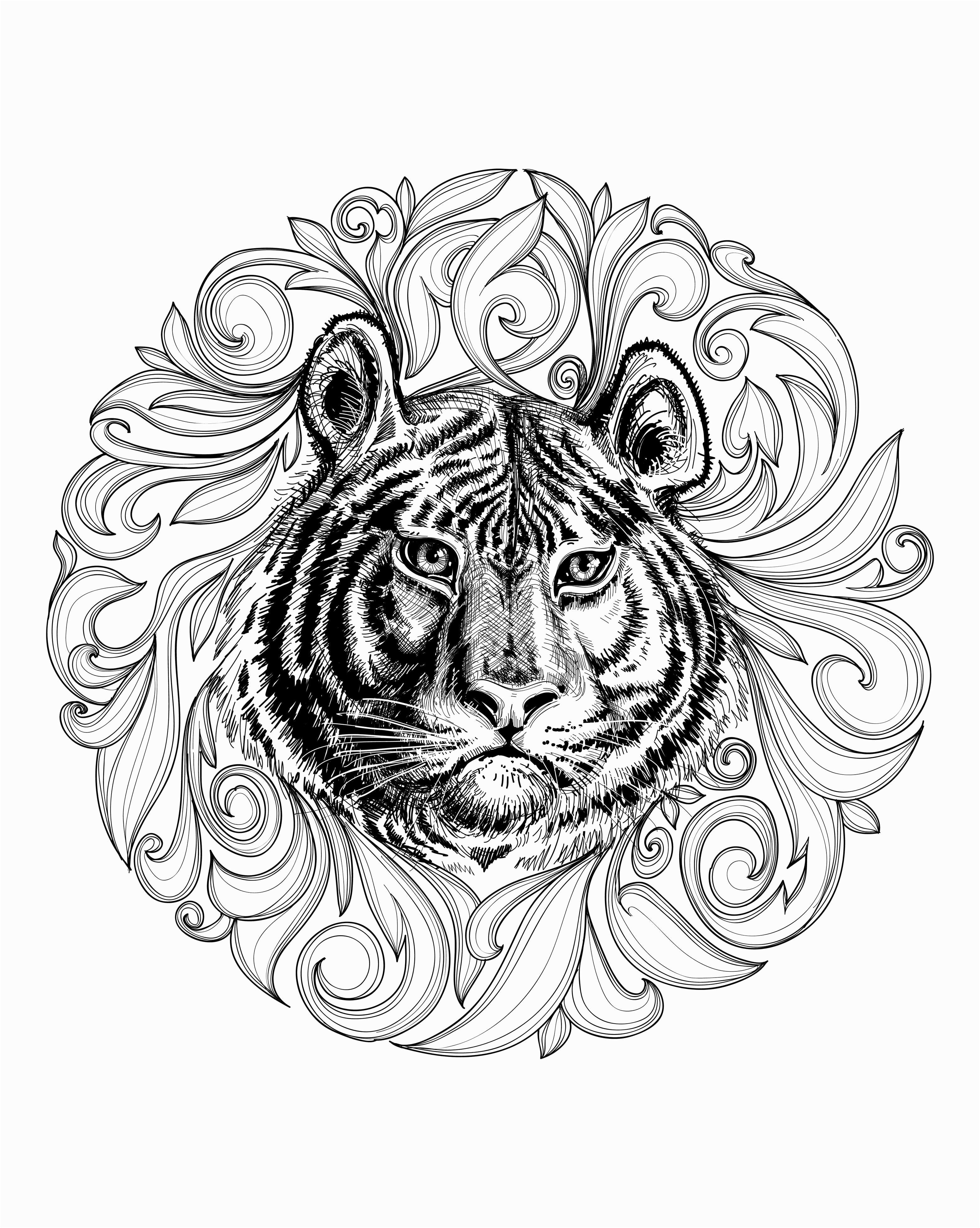 coloriage adulte animaux inspire coloriage anti stress animaux tigre