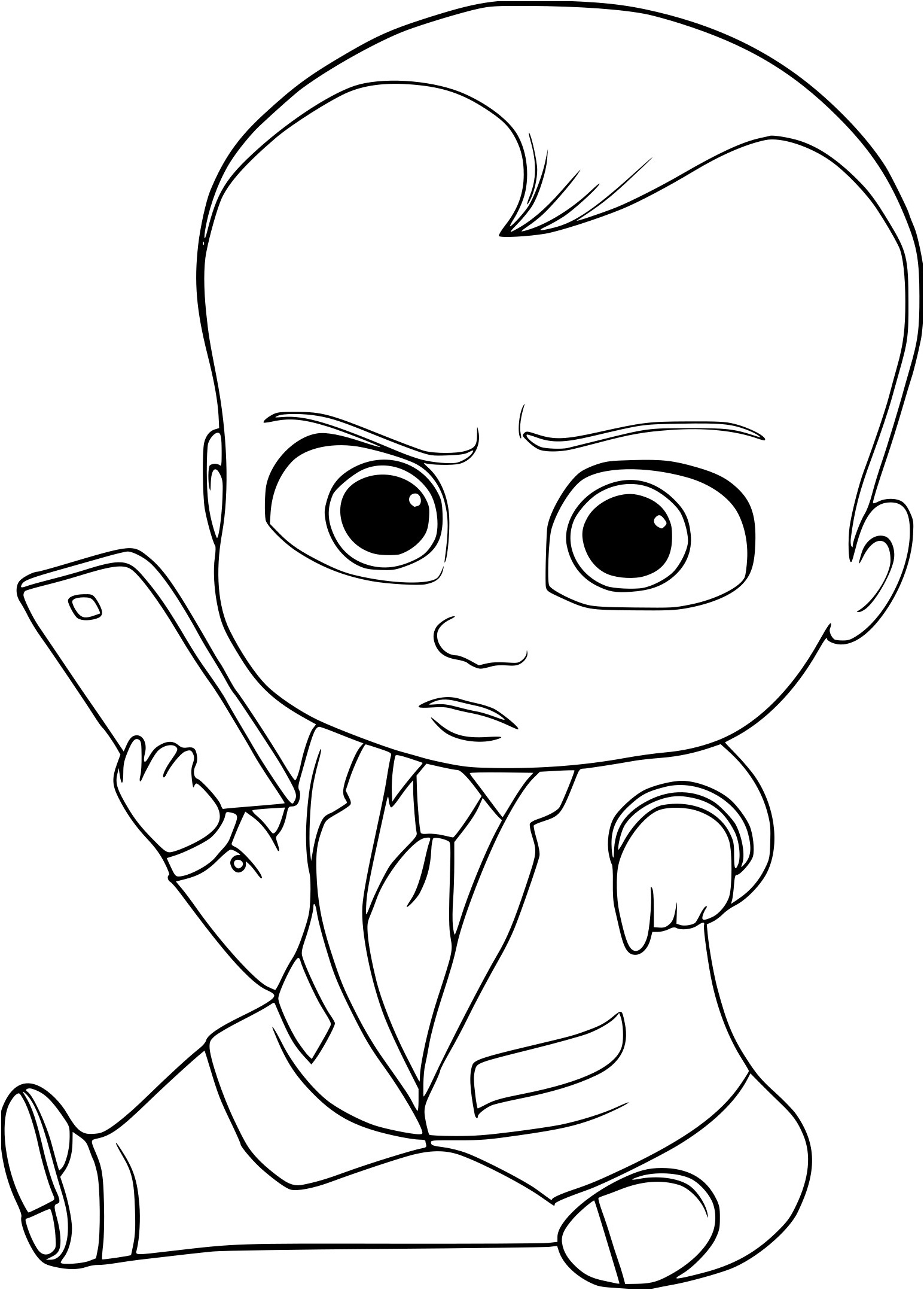 coloriage baby boss