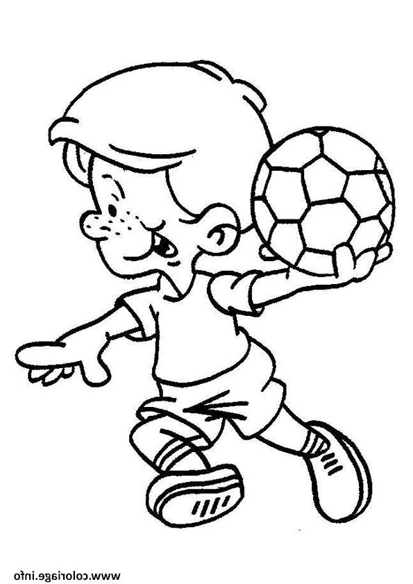 footballeur foot enfant ballon coloriage dessin